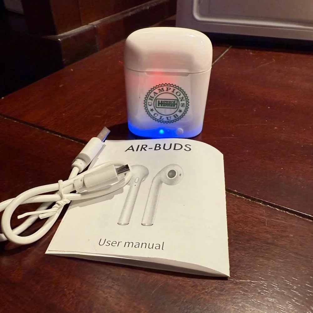 White Wireless Earbuds with Charging Case